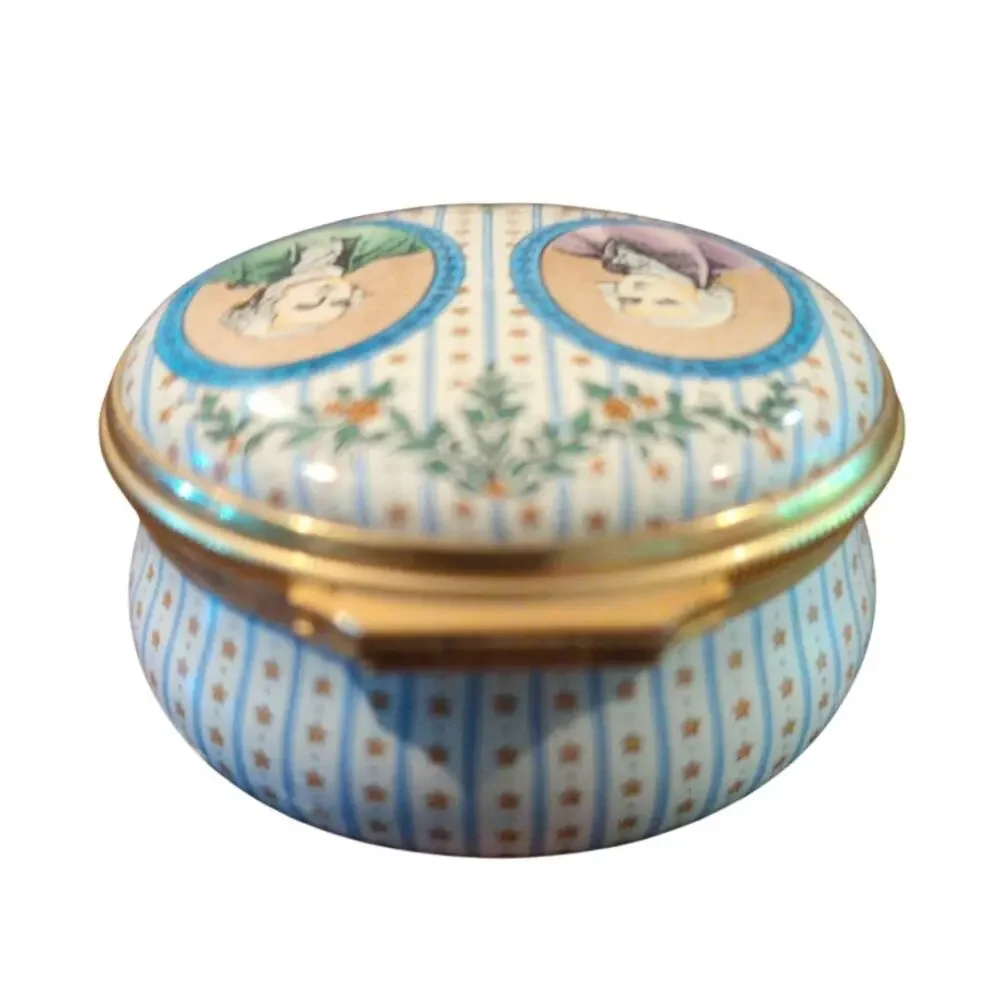 Halcyon Days Enamel Box 1976 Founding Fathers Washington Madison Dec of Independ